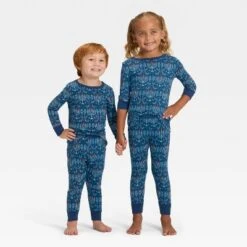 Toddler Hanukkah Ribbed Long Sleeve Shirt And Pants Holiday Matching Family Pajama Set - Wondershop™ Blue -Christmas Lights GUEST 99821d0a aeb0 40c8 bfd4 4bc023c61c34