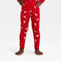 Toddler Santa Print Ribbed Long Sleeve Shirt And Pants Holiday Matching Family Pajama Set - Wondershop™ Red -Christmas Lights GUEST 99ecc4f5 39c6 4da1 bf06 b0adb50c23e3