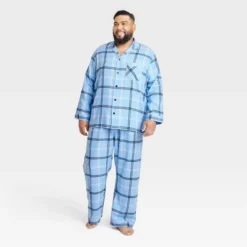 Men's Plaid Flannel Matching Family Pajama Set - Wondershop™ Blue -Christmas Lights GUEST 9a96a0a7 5ec2 490a ad78 48090bedddc5
