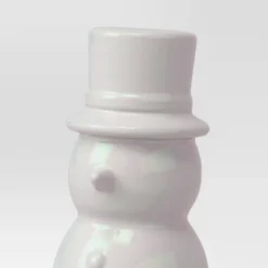7" Christmas Ceramic Iridescent Snowman Figurine - Wondershop™ -Christmas Lights GUEST 9aa77c66 04cb 408d 86ac 4ab71802d7a7