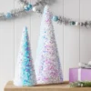 Christmas Sequins Cone Shape Tree Table Top Decor Iridescence Small - Wondershop™