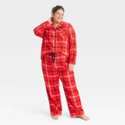 Women's Plaid Flannel Matching Family Pajama Set - Wondershop™ Red -Christmas Lights GUEST 9c30b110 bda9 4049 a286 37e3ebcb04b6