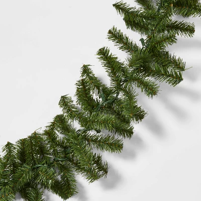 9' Pre-Lit Artificial Pine Bough Christmas Garland Green With Clear Lights - Wondershop™ 1 9' Pre-Lit Artificial Pine Bough Christmas Garland Green With Clear Lights - Wondershop™