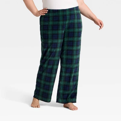 Women's Plaid Microfleece Holiday Matching Family Pajama Pants - Wondershop™ Navy Blue 5 Women's Plaid Microfleece Holiday Matching Family Pajama Pants - Wondershop™ Navy Blue - Image 5