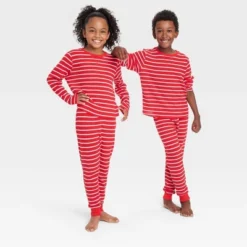 Kids' Striped Matching Family Thermal Pajama Set - Wondershop™ Red -Christmas Lights GUEST a4089d0a 181c 4221 aa30 b12b83c1695f