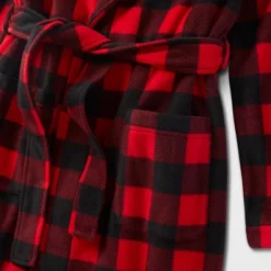 Kids' Buffalo Check Matching Family Robe - Wondershop™ Red -Christmas Lights GUEST a77639ff 5ecd 42e1 87f6 8d4f80dc6e05
