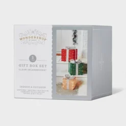 3pc Incandescent Tinsel Gift Box Christmas Novelty Sculpture Light Clear - Wondershop™ -Christmas Lights GUEST abbfd9ee 9dbe 46ba b9fb 23a7ed5cab5a