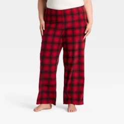 Women's Plaid Microfleece Holiday Matching Family Pajama Pants - Wondershop™ Red/Black -Christmas Lights GUEST ad671050 00ba 450d b73a f3c5686acb54