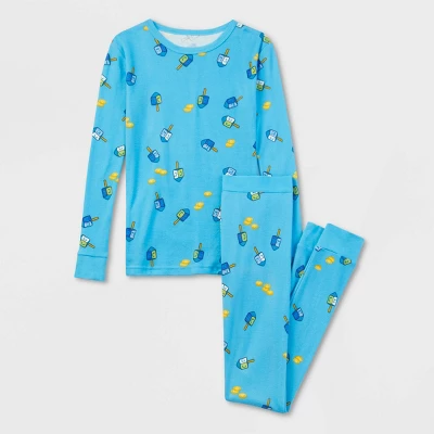 Kids' Hanukkah Matching Family Pajama Set - Wondershop™ Blue 1 Kids' Hanukkah Matching Family Pajama Set - Wondershop™ Blue