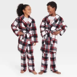 Kids' Buffalo Check Matching Family Robe - Wondershop™ Black 7 Kids' Buffalo Check Matching Family Robe - Wondershop™ Black -Christmas Lights GUEST ae0c3c99 3726 450b ab80 5395d668325b