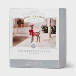 LED Faux Rattan Fawn With Red Bow Christmas Novelty Sculpture Light - Wondershop™ 8 LED Faux Rattan Fawn With Red Bow Christmas Novelty Sculpture Light - Wondershop™ -Christmas Lights GUEST ae7820a2 8302 4c3e a000 dc9754568385