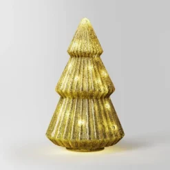 10.25" Battery Operated Lit Glass Christmas Tree Figurine - Wondershop™ 10 10.25" Battery Operated Lit Glass Christmas Tree Figurine - Wondershop™ -Christmas Lights GUEST b328e3b1 f6ef 4a87 9ffe d0419e1e7255