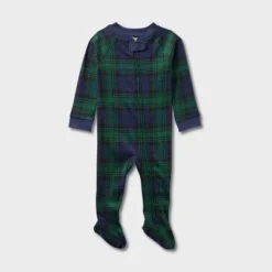 Baby Plaid Ribbed Holiday Matching Family Footed Pajamas - Wondershop™ Green -Christmas Lights GUEST b34e8df0 6764 4209 8291 6da8df0d0a81