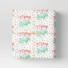 30" 50 Sq Ft Christmas Roll Wrap Merry And Bright On White - Wondershop™