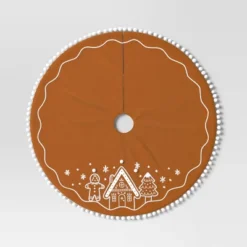 48" Christmas Gingerbread Scene Tree Skirt Brown - Wondershop™ -Christmas Lights GUEST b56f708a 8c71 4052 94ab 36a281960a56