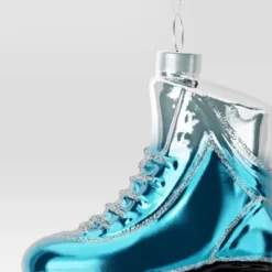 4.5" Christmas Glass Roller Skate Ornament Silver/Blue - Wondershop™ -Christmas Lights GUEST b6c7d28d b26b 4625 ae54 ee7c845d8542