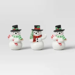 12pc Battery Operated Glittered Paper Christmas Village Set With Bottle Brush Trees And Snowmen - Wondershop™ White/Pink/Blue -Christmas Lights GUEST b86d9d4e 3c8a 4a90 a8b1 52faf9746214