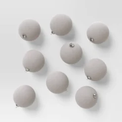 9ct 80mm Christmas Flocked Ball Ornament Set - Wondershop™ -Christmas Lights GUEST b8dbe55b 6ff8 408a b620 0fb3dd87f94b