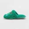 Kids' Holiday Santa's Little Helper Scuff Slippers - Wondershop™ Green