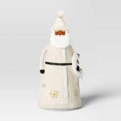 22.5" Fabric Santa Sculpture With Bell Wreath - Wondershop™ White -Christmas Lights GUEST b9db5333 d432 44a4 9a7c db3b99df3391