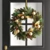 28" Mixed Greenery With Berries And Ornaments Artificial Christmas Wreath Green/Gold - Wondershop™