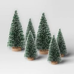 12pc Battery Operated Lit Metal House With Bottle Brush Trees And Snowmen Christmas Village Set - Wondershop™ Black -Christmas Lights GUEST bc94fce6 a498 44f5 8df0 40490626259d