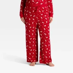 Women's Santa Print Ribbed Holiday Matching Family Pajama Pants - Wondershop™ Red -Christmas Lights GUEST bdc0e3f8 537f 45b4 b386 1d89e084d913