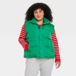 Women's Matching Family Puffer Vest - Wondershop™ Green -Christmas Lights GUEST c3236353 c2ef 41fd a6a6 770a109bb0a2