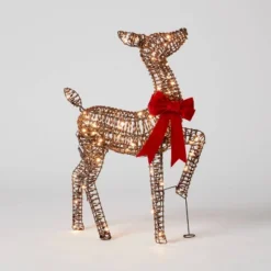 LED Faux Rattan Fawn With Red Bow Christmas Novelty Sculpture Light - Wondershop™ 10 LED Faux Rattan Fawn With Red Bow Christmas Novelty Sculpture Light - Wondershop™ -Christmas Lights GUEST caf29859 95fb 465f a9bb 06e905b02379