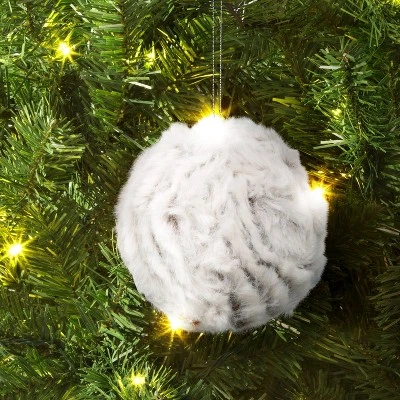 Christmas Brown Furry Ball Ornament - Wondershop™ 1 Christmas Brown Furry Ball Ornament - Wondershop™