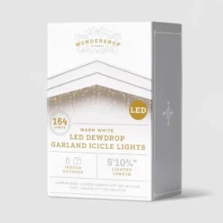 164ct LED High Density Dewdrop Garland Christmas Icicle Lights Warm White With Copper Wire - Wondershop™ -Christmas Lights GUEST d12ae083 e551 4559 bb3c 9ad1bbd1df04