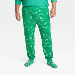 Men's Ski Scene Matching Family Thermal Pajama Pants - Wondershop™ Green -Christmas Lights GUEST d5cef9a7 0ab8 4f83 a0d7 463be6a23575