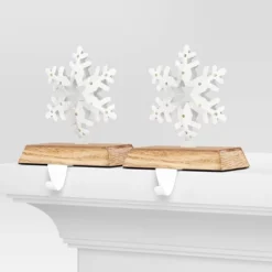 2pk Christmas Lit Snowflake Stocking Holder - Wondershop™ -Christmas Lights GUEST d9506c9d 88ba 496c 8aa0 49d36ef4c59e