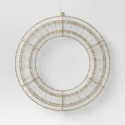 LED High Density Champagne Metal Wreath Christmas Novelty Silhouette Lights With White Color Light Bulb - Wondershop™ -Christmas Lights GUEST ddcdfcfe 671c 4bca b5d5 fb56ac7df312