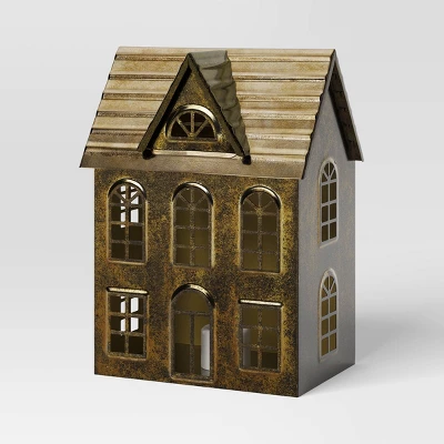 Christmas Lit Metal House Decor Champagne Gold - Wondershop™ 2 Christmas Lit Metal House Decor Champagne Gold - Wondershop™ - Image 2