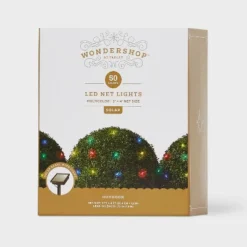 3'x4' 50ct Solar LED Christmas Net Lights With Green Wire - Wondershop™ -Christmas Lights GUEST e2508e75 2ec5 4821 9632 550fcb4954cf