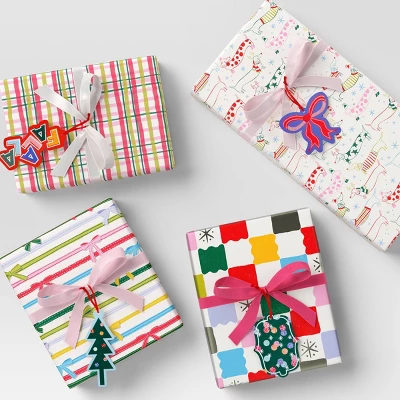 50ct Christmas Tie-On Gift Tags Cheerful Prints - Wondershop™ 1 50ct Christmas Tie-On Gift Tags Cheerful Prints - Wondershop™