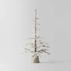 Pre-lit Flocked Balsam Fir Artificial Christmas Tree With Basket Base Warm White LED Lights - Wondershop™ -Christmas Lights GUEST e56e3be5 fa1d 4302 86d2 1e22da2c0fe1