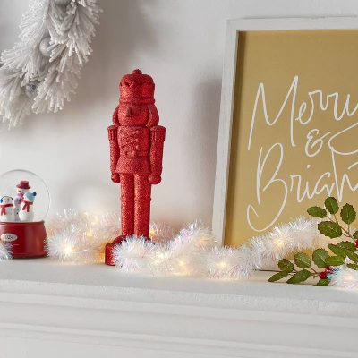 30ct LED Dewdrop With Iridescent Tinsel Christmas Indoor Novelty String Lights Warm White With Silver Wire - Wondershop™ 1 30ct LED Dewdrop With Iridescent Tinsel Christmas Indoor Novelty String Lights Warm White With Silver Wire - Wondershop™