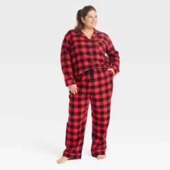 Women's Buffalo Check Flannel Matching Family Pajama Set - Wondershop™ Red -Christmas Lights GUEST ee962c73 c7b4 4ab8 86a5 0e110dccde76