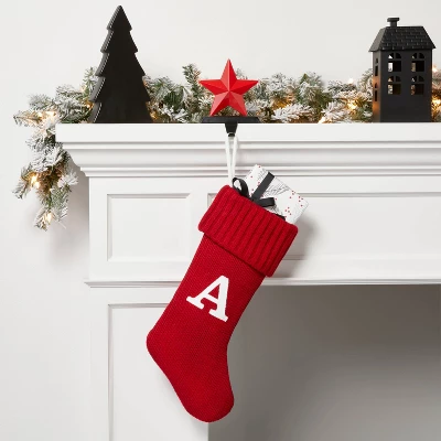 Knit Monogram Christmas Stocking Red - Wondershop™ 1 Knit Monogram Christmas Stocking Red - Wondershop™