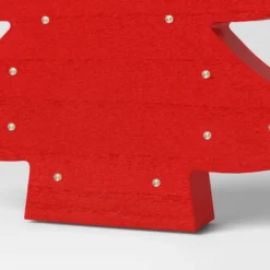 12" Battery Operated Lit Wood Christmas Tree Figurine - Wondershop™ Red 5 12" Battery Operated Lit Wood Christmas Tree Figurine - Wondershop™ Red -Christmas Lights GUEST f457e534 ae93 4df1 b94a 6d4266654b15