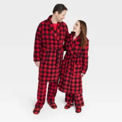 Adult Buffalo Check Matching Family Robe - Wondershop™ Red -Christmas Lights GUEST f57a1ae3 8207 4201 bb90 7e8f697d01c1