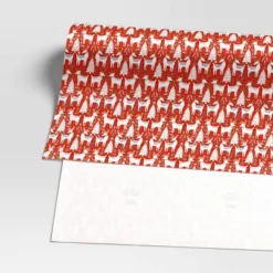 30” 20 Sq Ft Christmas Roll Wrap Scandinavian Trees And Deer On Red - Wondershop™ -Christmas Lights GUEST f7308c0d fbb7 4e09 8fe0 a2cd2267078f