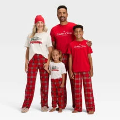 Kids' Plaid Microfleece Holiday Matching Family Pajama Pants - Wondershop™ Red -Christmas Lights GUEST f8d441c8 7424 4ee6 bcfd bcd59a7dfece 3