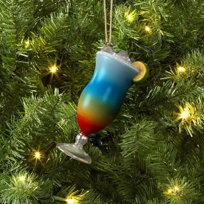Christmas Glass Rainbow Tropical Drink Ornament - Wondershop™ 1 Christmas Glass Rainbow Tropical Drink Ornament - Wondershop™