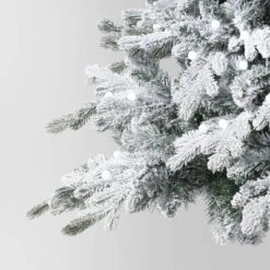 7.5' Pre-Lit Flocked Balsam Artificial Christmas Tree With Power Pole And Foot Pedal - Wondershop™ -Christmas Lights GUEST ffee2525 85b0 4d01 b32a 01254b4d143b